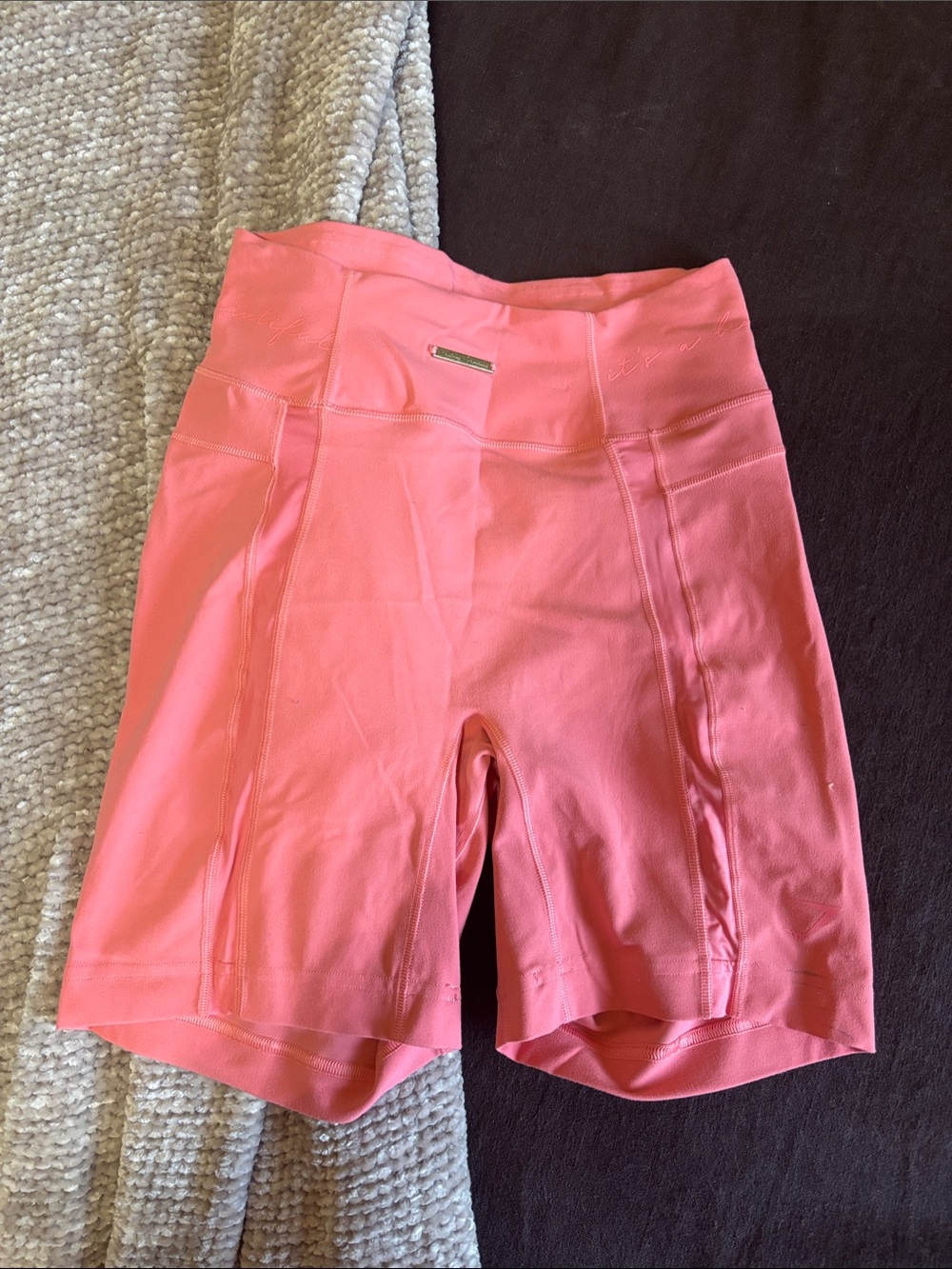 Whitney Simmons Gymshark bright Pink High-Waist Bike Shorts